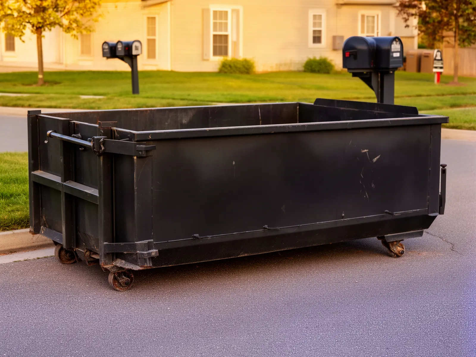 Roll-off dumpster from Lenny & Poncho's Dumpster Rental in Spokane, WA